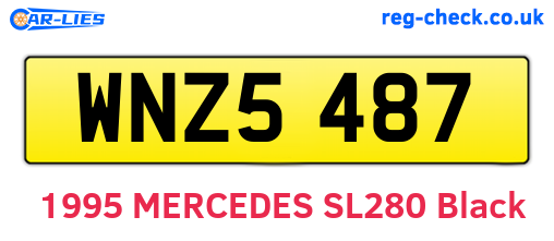 WNZ5487 are the vehicle registration plates.