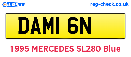DAM16N are the vehicle registration plates.