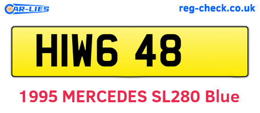 HIW648 are the vehicle registration plates.
