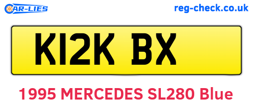 K12KBX are the vehicle registration plates.