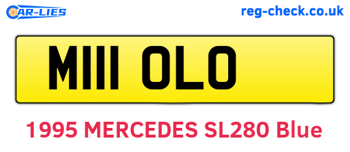 M111OLO are the vehicle registration plates.