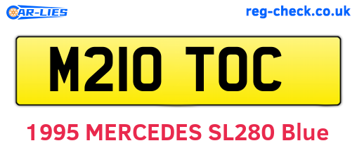 M210TOC are the vehicle registration plates.