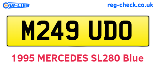 M249UDO are the vehicle registration plates.