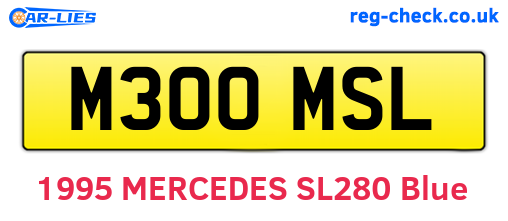 M300MSL are the vehicle registration plates.