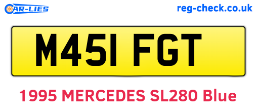 M451FGT are the vehicle registration plates.