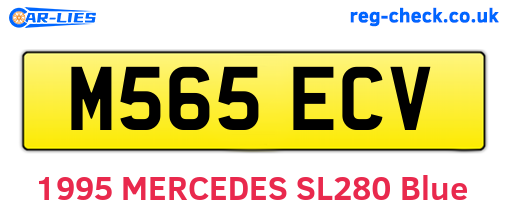 M565ECV are the vehicle registration plates.