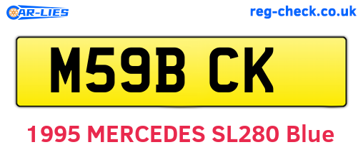 M59BCK are the vehicle registration plates.