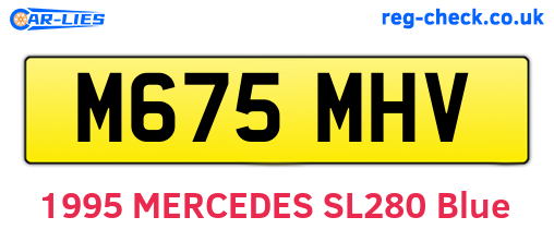 M675MHV are the vehicle registration plates.