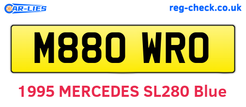 M880WRO are the vehicle registration plates.