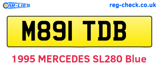 M891TDB are the vehicle registration plates.