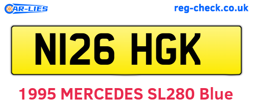 N126HGK are the vehicle registration plates.