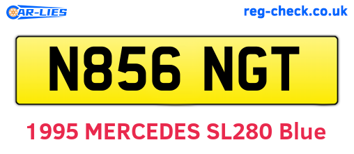 N856NGT are the vehicle registration plates.