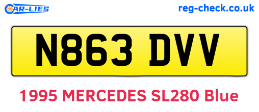 N863DVV are the vehicle registration plates.
