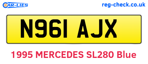 N961AJX are the vehicle registration plates.