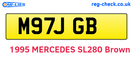 M97JGB are the vehicle registration plates.
