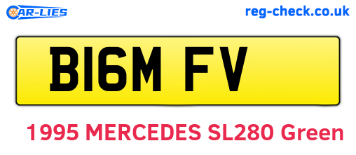 B16MFV are the vehicle registration plates.