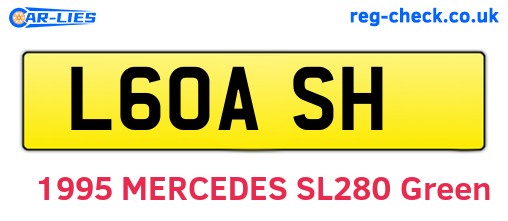 L60ASH are the vehicle registration plates.