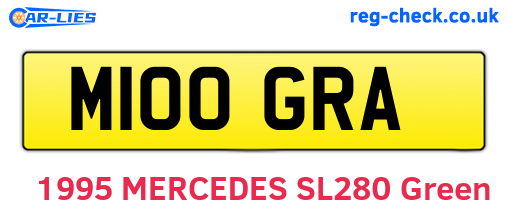M100GRA are the vehicle registration plates.