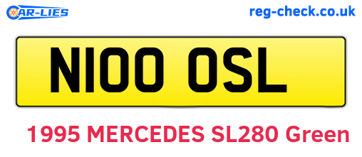 N100OSL are the vehicle registration plates.