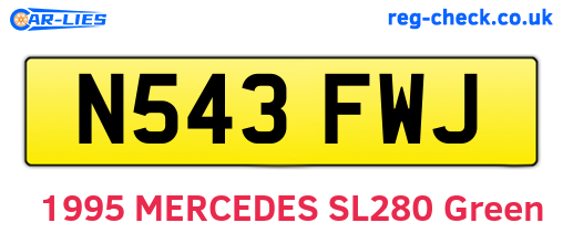 N543FWJ are the vehicle registration plates.