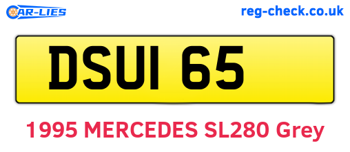 DSU165 are the vehicle registration plates.