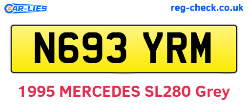 N693YRM are the vehicle registration plates.