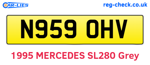 N959OHV are the vehicle registration plates.