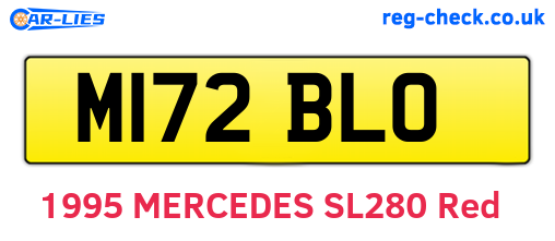 M172BLO are the vehicle registration plates.