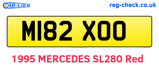 M182XOO are the vehicle registration plates.