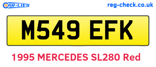 M549EFK are the vehicle registration plates.
