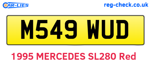 M549WUD are the vehicle registration plates.