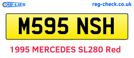 M595NSH are the vehicle registration plates.