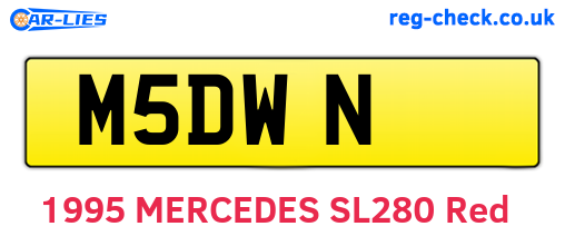 M5DWN are the vehicle registration plates.