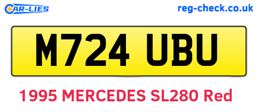 M724UBU are the vehicle registration plates.