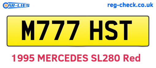 M777HST are the vehicle registration plates.