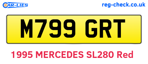 M799GRT are the vehicle registration plates.