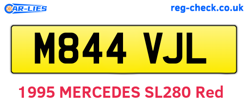 M844VJL are the vehicle registration plates.