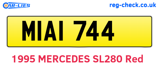 MIA1744 are the vehicle registration plates.