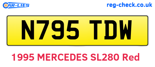 N795TDW are the vehicle registration plates.