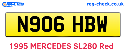 N906HBW are the vehicle registration plates.