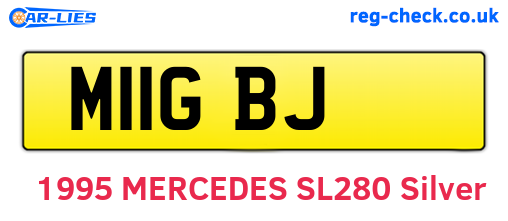 M11GBJ are the vehicle registration plates.