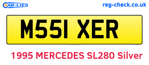 M551XER are the vehicle registration plates.