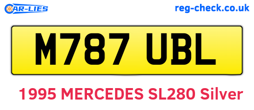 M787UBL are the vehicle registration plates.