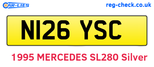 N126YSC are the vehicle registration plates.