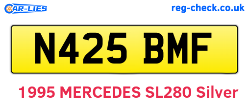 N425BMF are the vehicle registration plates.
