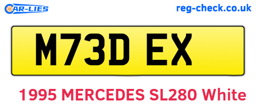M73DEX are the vehicle registration plates.