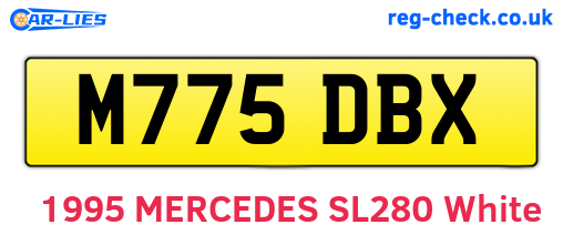 M775DBX are the vehicle registration plates.