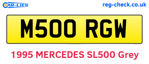 M500RGW are the vehicle registration plates.