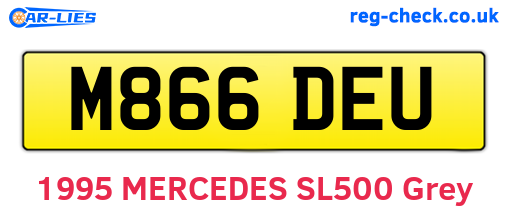 M866DEU are the vehicle registration plates.