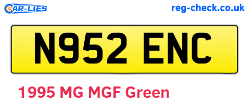 N952ENC are the vehicle registration plates.
